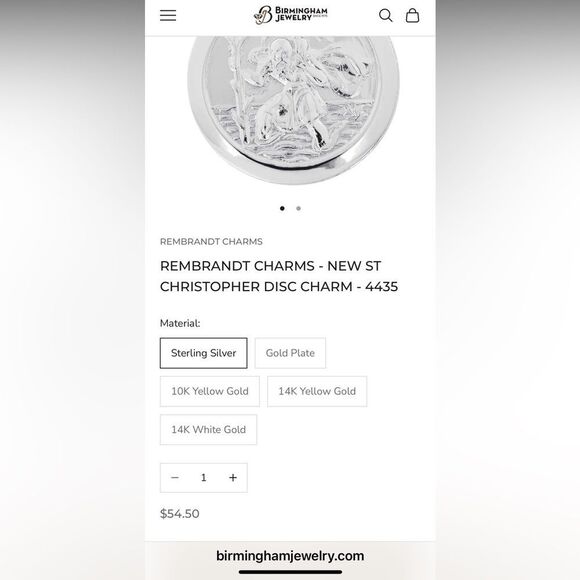 Vintage Rembrandt Sterling Silver St. Christopher Medal & 24” Chain - Picture 10 of 11